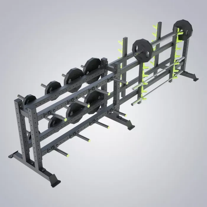 DHZ Fitness | Freeweights & Gym Supply, Weights, E6230, Crosstraining Disk & Bar Rack