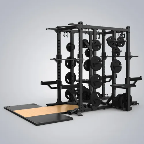 DHZ Fitness | Tower & Racks, DUAL Power Racks, DTE6224, Weightlifter Platform E6224